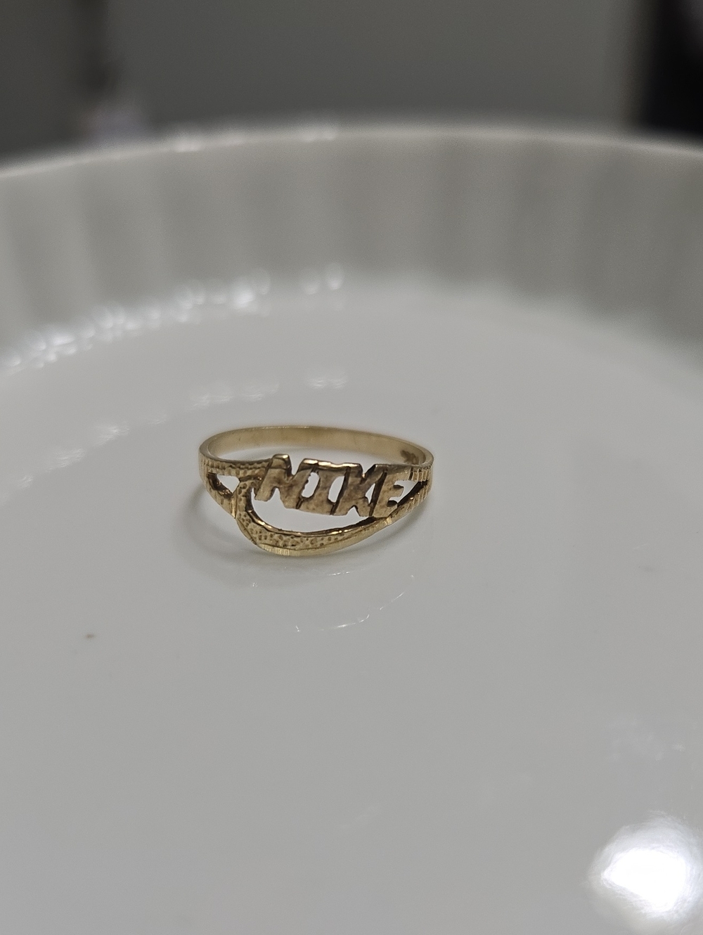 Vintage 1990s Nike Ring, 10K solid gold